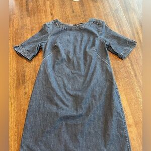 Boden Short Sleeve Denim Dress Classic Preppy Summer Fall - Size 14L